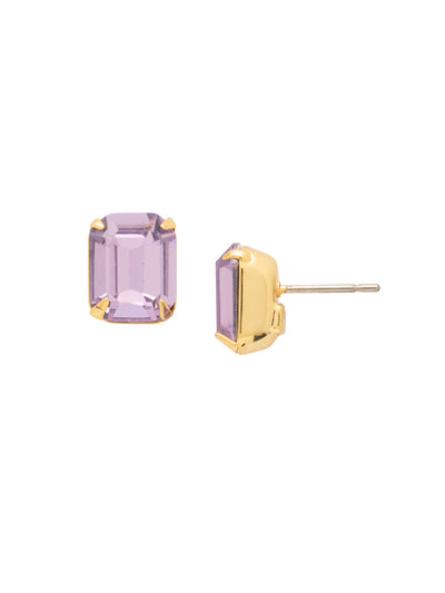 Octavia Stud Earrings - EDU53BGVI - <p>These rounded emerald cut stud earrings can be worn alone or paired with anything for just a bit of extra bling! From Sorrelli's Violet collection in our Bright Gold-tone finish.</p>