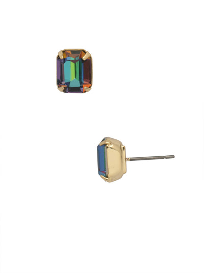 Octavia Stud Earrings - EDU53BGVO - <p>These rounded emerald cut stud earrings can be worn alone or paired with anything for just a bit of extra bling! From Sorrelli's Volcano collection in our Bright Gold-tone finish.</p>