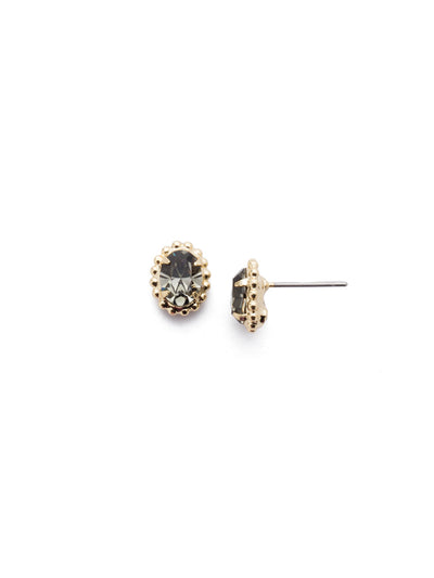 Maisie Stud Earrings - EEH11BGBD - <p>The perfect oval stud earring for day-to-night wear. From Sorrelli's Black Diamond collection in our Bright Gold-tone finish.</p>