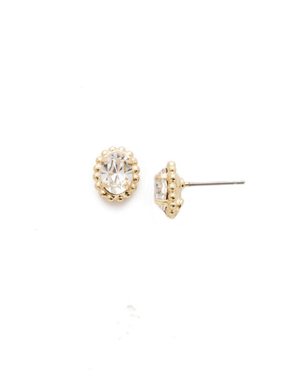 Maisie Stud Earrings - EEH11BGCRY - <p>The perfect oval stud earring for day-to-night wear. From Sorrelli's Crystal collection in our Bright Gold-tone finish.</p>