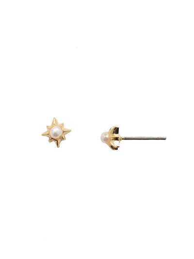 Estella Stud Earring - EEJ15BGMDP - <p>A star-studded affair, the Estella Stud Earrings will have everyone talking. A delicate freshwater pearl sits in the center of a metal star. From Sorrelli's Modern Pearl collection in our Bright Gold-tone finish.</p>