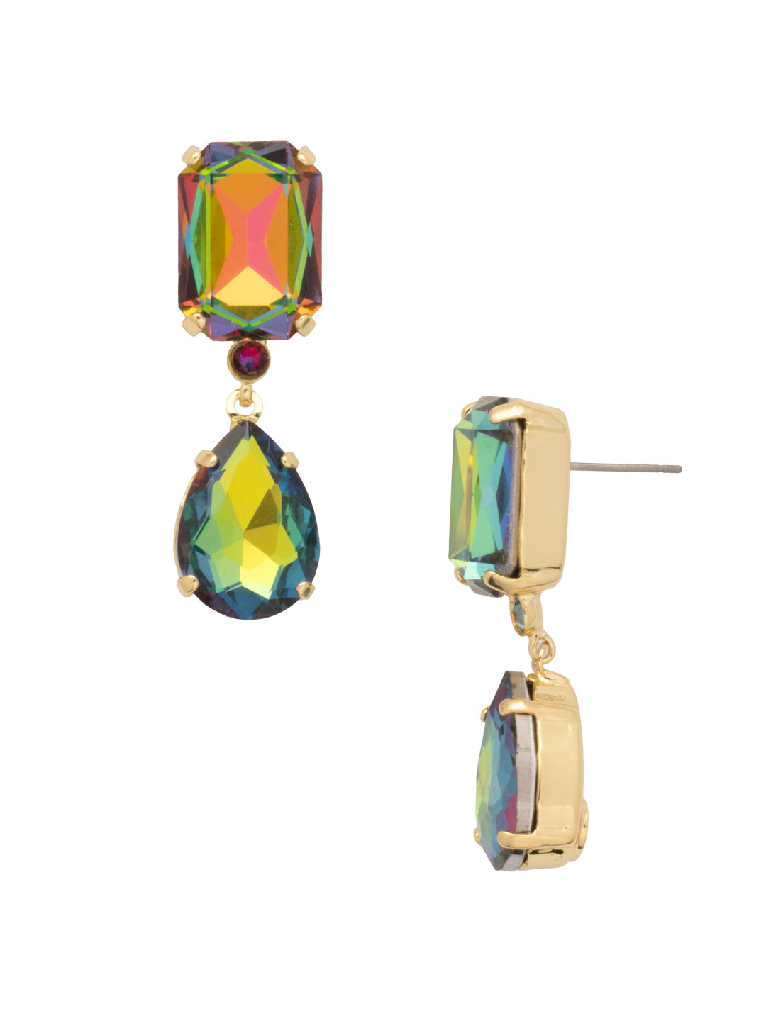 Rosetta Dangle Earrings - EEP49BGVO - <p>The Rosetta Dangle Earrings are ready for their time in the spotlight. Add them to your evening outfit and let the cushion octagon and pear crystals shine. From Sorrelli's Volcano collection in our Bright Gold-tone finish.</p>