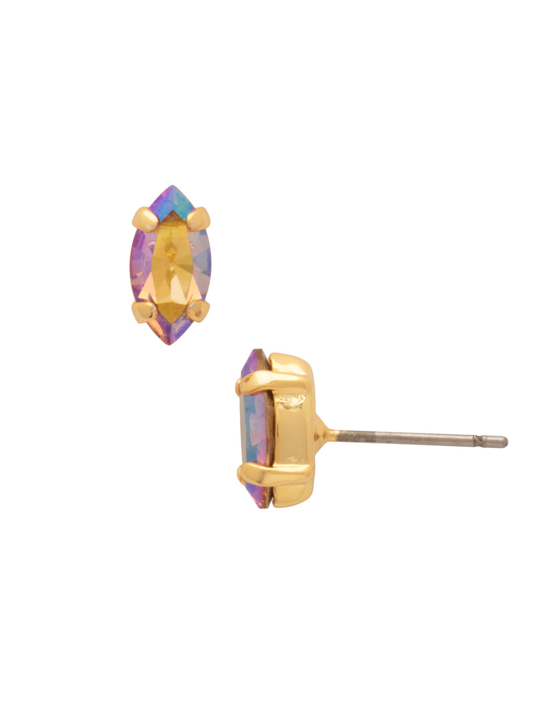 Clarissa Stud Earrings - EEP4BGLCA - <p>The Clarissa Stud Earring is for the lover of classics with a twist. Simple sparkling crystals get an oomph from the navette shape. From Sorrelli's Light Colorado Aurora Borealis collection in our Bright Gold-tone finish.</p>