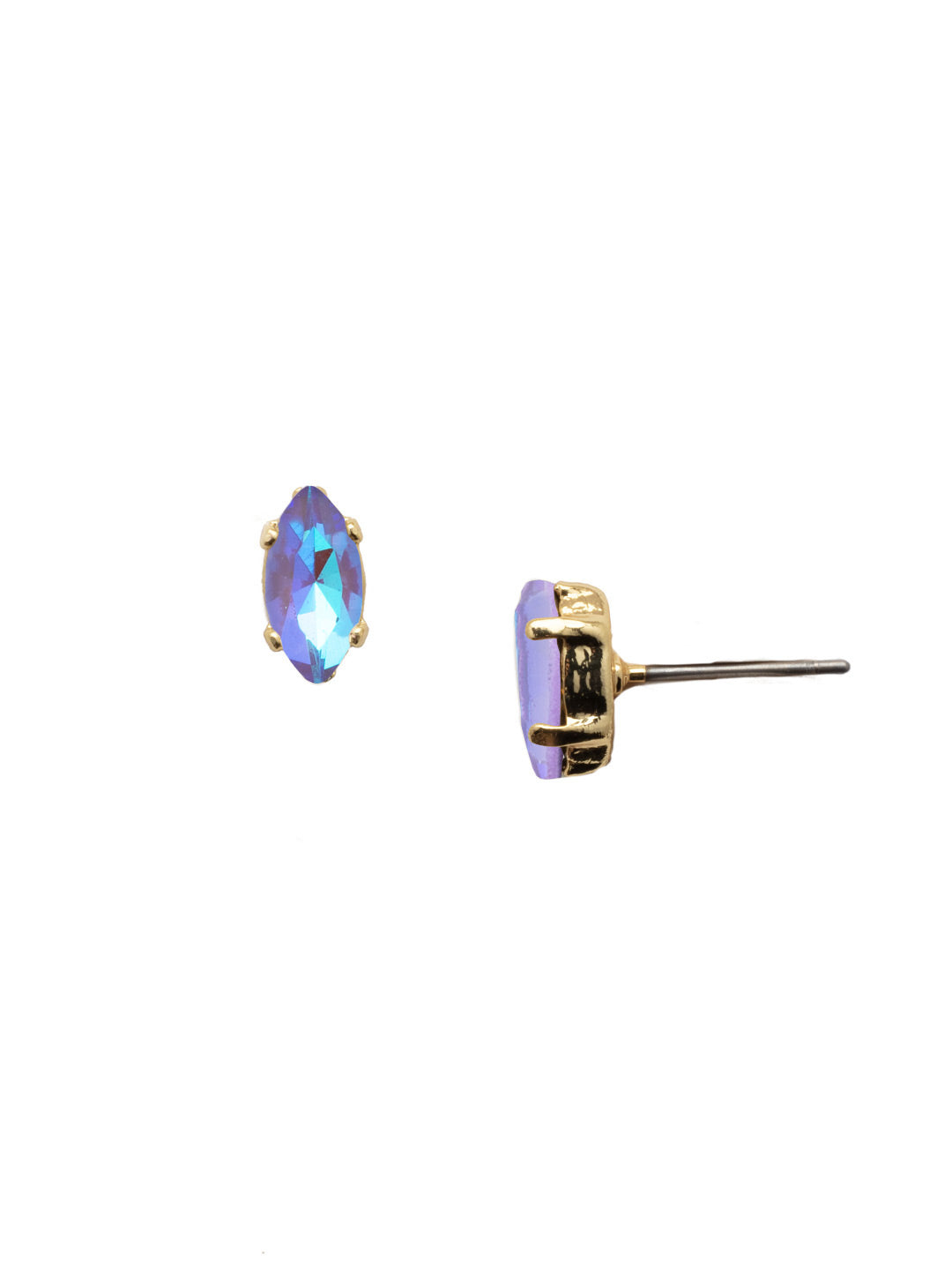 Clarissa Stud Earrings - EEP4BGLVD - <p>The Clarissa Stud Earring is for the lover of classics with a twist. Simple sparkling crystals get an oomph from the navette shape. From Sorrelli's Lavender Delite collection in our Bright Gold-tone finish.</p>
