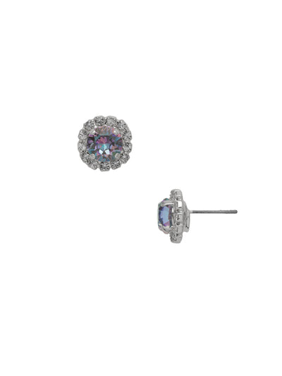 Haute Halo Stud Earring - EEY10PDVL - <p>The Haute Halo Stud Earrings are in instant favorite; a round cut crystal sits in a halo setting, complete with a comfortable post and monster backs. From Sorrelli's Vitrail Light collection in our Palladium finish.</p>