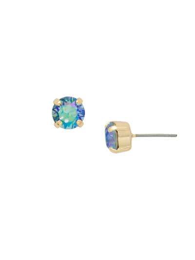 Simple Stud Earrings - EFC99BGAQA - <p>The Simple Stud Earrings feature a single solid crystal on a surgical steel post, creating a small but sparkly everyday staple! Need help picking a stud? <a href="https://www.sorrelli.com/blogs/sisterhood/round-stud-earrings-101-a-rundown-of-sizes-styles-and-sparkle">Check out our size guide!</a> From Sorrelli's Aqua Aurora Borealis collection in our Bright Gold-tone finish.</p>