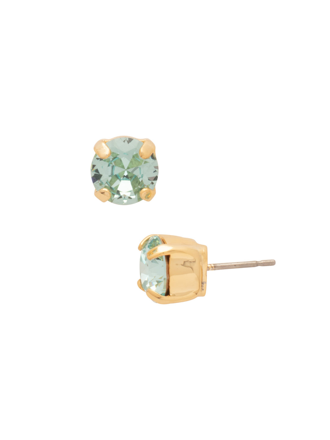 Simple Stud Earrings - EFC99BGAQU - <p>The Simple Stud Earrings feature a single solid crystal on a surgical steel post, creating a small but sparkly everyday staple! Need help picking a stud? <a href="https://www.sorrelli.com/blogs/sisterhood/round-stud-earrings-101-a-rundown-of-sizes-styles-and-sparkle">Check out our size guide!</a> From Sorrelli's Aquamarine collection in our Bright Gold-tone finish.</p>