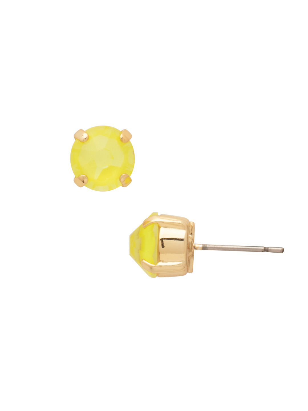 Simple Stud Earrings - EFC99BGELY - <p>The Simple Stud Earrings feature a single solid crystal on a surgical steel post, creating a small but sparkly everyday staple! Need help picking a stud? <a href="https://www.sorrelli.com/blogs/sisterhood/round-stud-earrings-101-a-rundown-of-sizes-styles-and-sparkle">Check out our size guide!</a> From Sorrelli's Electric Yellow collection in our Bright Gold-tone finish.</p>