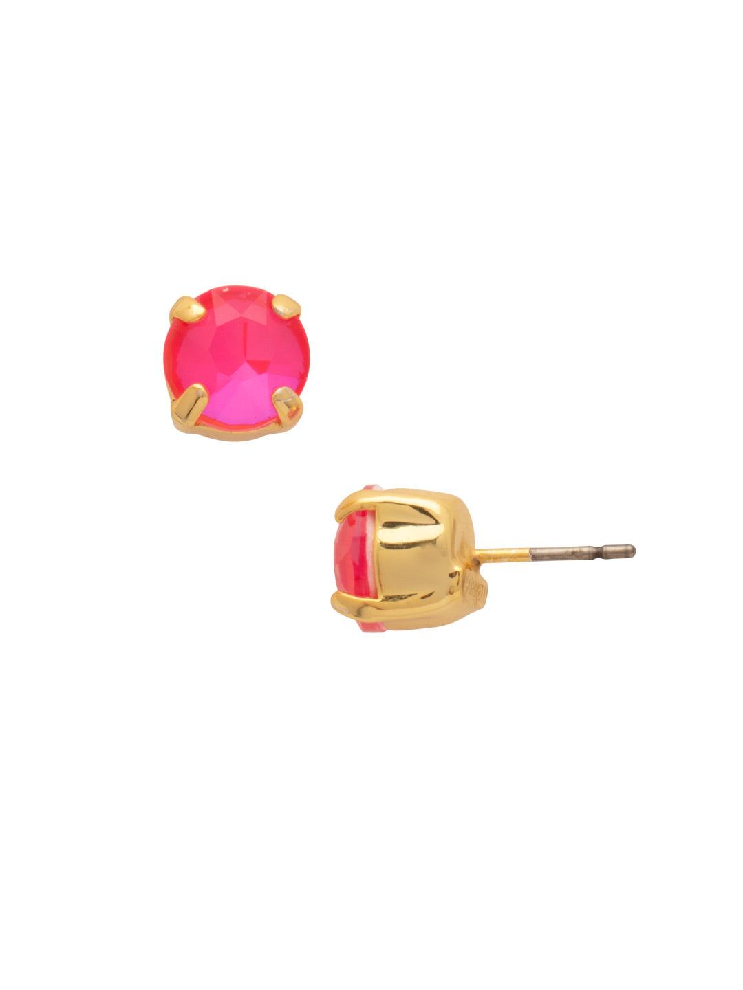 Simple Stud Earrings - EFC99BGETP - <p>The Simple Stud Earrings feature a single solid crystal on a surgical steel post, creating a small but sparkly everyday staple! Need help picking a stud? <a href="https://www.sorrelli.com/blogs/sisterhood/round-stud-earrings-101-a-rundown-of-sizes-styles-and-sparkle">Check out our size guide!</a> From Sorrelli's Electric Pink collection in our Bright Gold-tone finish.</p>