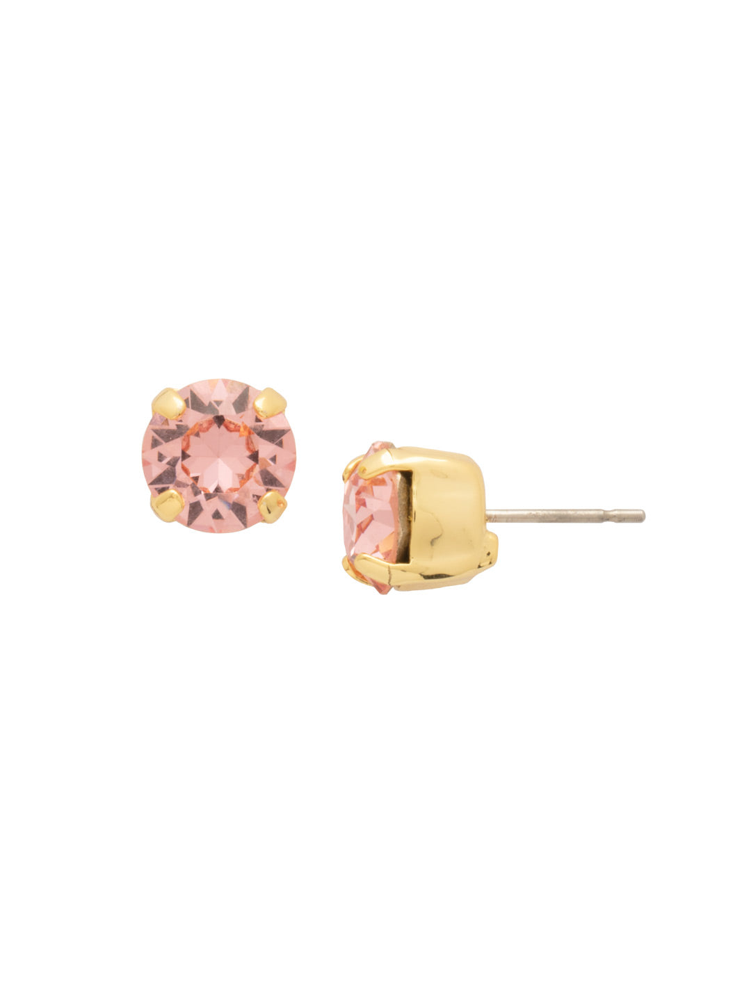 Simple Stud Earrings - EFC99BGLTR - <p>The Simple Stud Earrings feature a single solid crystal on a surgical steel post, creating a small but sparkly everyday staple! Need help picking a stud? <a href="https://www.sorrelli.com/blogs/sisterhood/round-stud-earrings-101-a-rundown-of-sizes-styles-and-sparkle">Check out our size guide!</a> From Sorrelli's Light Rose collection in our Bright Gold-tone finish.</p>