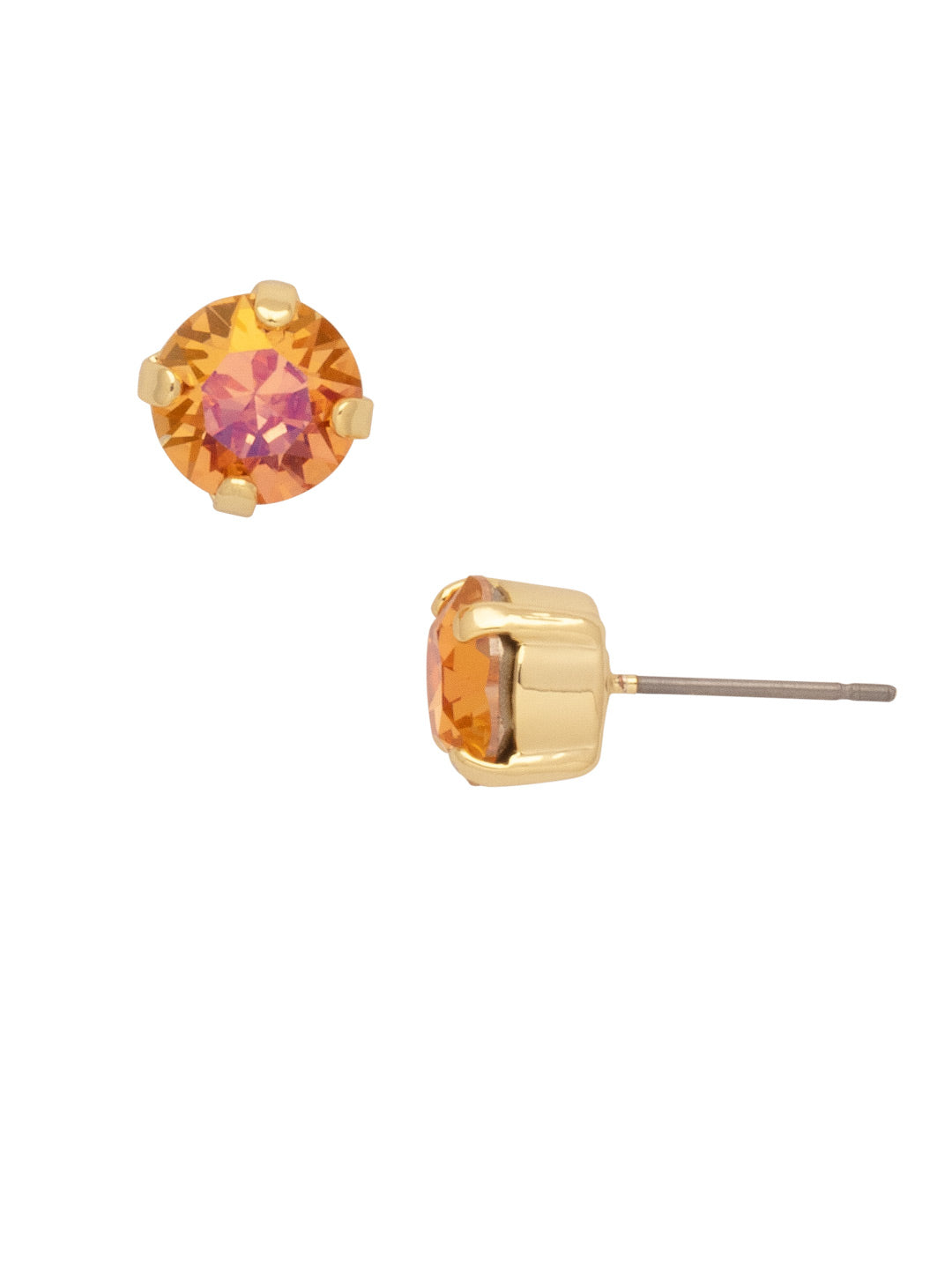 Simple Stud Earrings - EFC99BGMNG - <p>The Simple Stud Earrings feature a single solid crystal on a surgical steel post, creating a small but sparkly everyday staple! Need help picking a stud? <a href="https://www.sorrelli.com/blogs/sisterhood/round-stud-earrings-101-a-rundown-of-sizes-styles-and-sparkle">Check out our size guide!</a> From Sorrelli's Mango Tango collection in our Bright Gold-tone finish.</p>