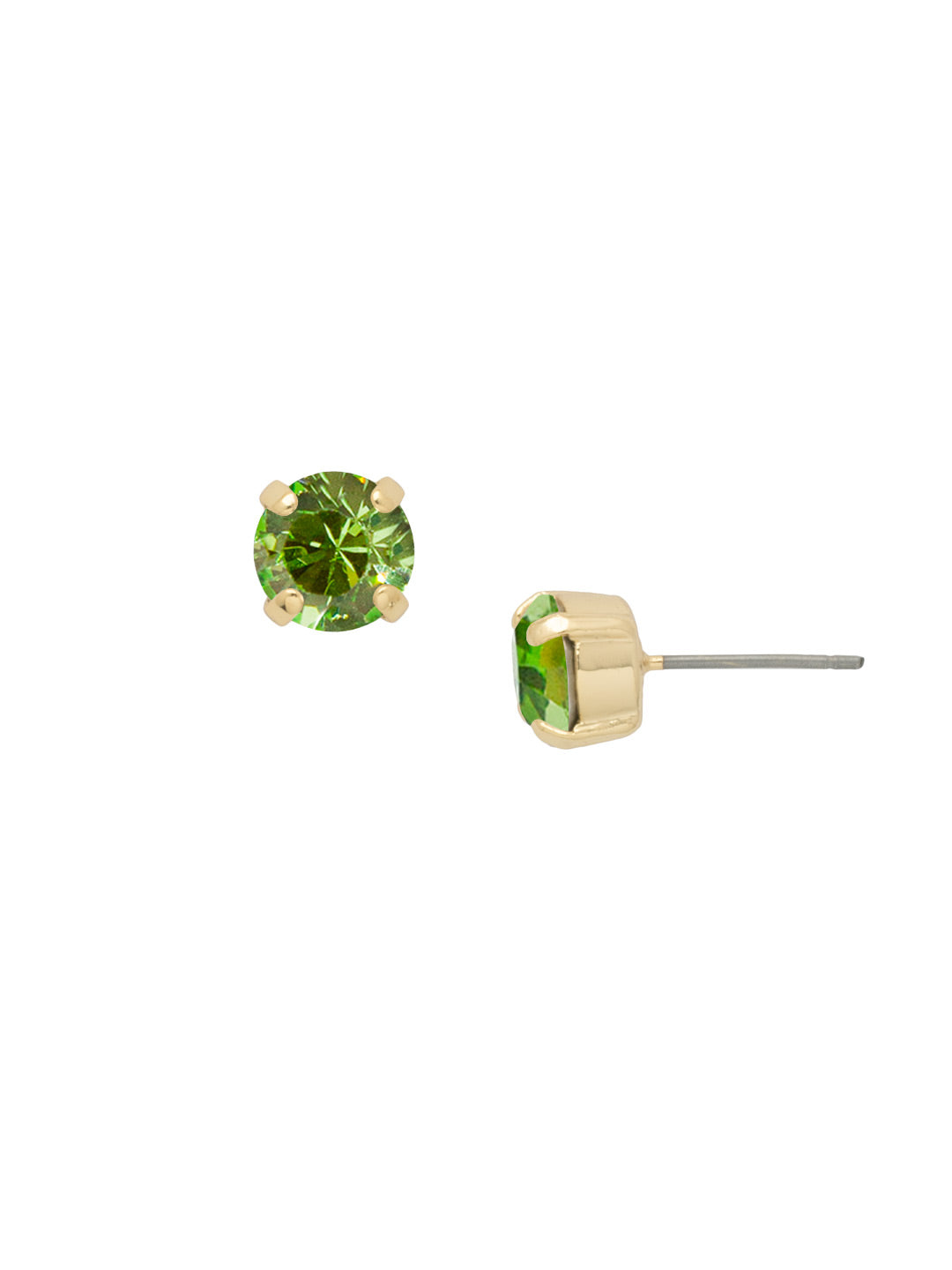 Simple Stud Earrings - EFC99BGPER - <p>The Simple Stud Earrings feature a single solid crystal on a surgical steel post, creating a small but sparkly everyday staple! Need help picking a stud? <a href="https://www.sorrelli.com/blogs/sisterhood/round-stud-earrings-101-a-rundown-of-sizes-styles-and-sparkle">Check out our size guide!</a> From Sorrelli's Peridot collection in our Bright Gold-tone finish.</p>