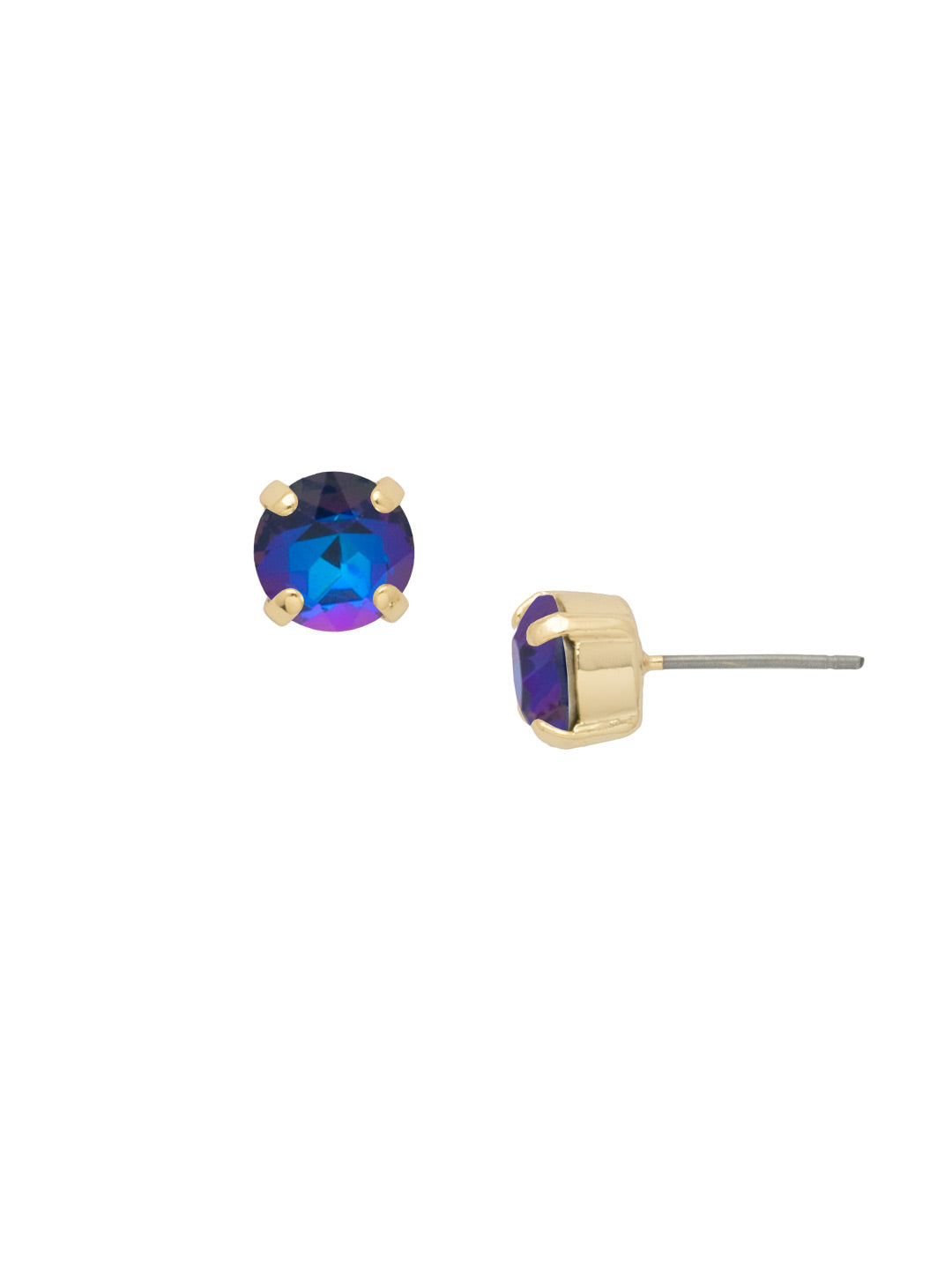 Simple Stud Earrings - EFC99BGRBD - <p>The Simple Stud Earrings feature a single solid crystal on a surgical steel post, creating a small but sparkly everyday staple! Need help picking a stud? <a href="https://www.sorrelli.com/blogs/sisterhood/round-stud-earrings-101-a-rundown-of-sizes-styles-and-sparkle">Check out our size guide!</a> From Sorrelli's Royal Blue Delite collection in our Bright Gold-tone finish.</p>