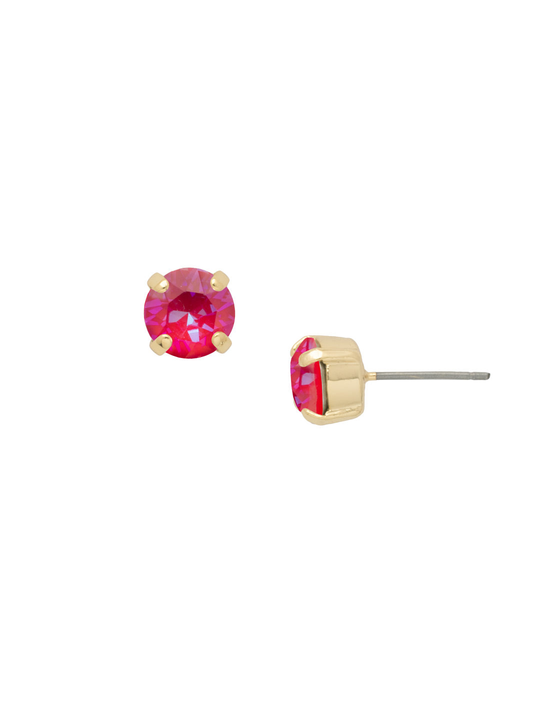 Simple Stud Earrings - EFC99BGRRD - <p>The Simple Stud Earrings feature a single solid crystal on a surgical steel post, creating a small but sparkly everyday staple! Need help picking a stud? <a href="https://www.sorrelli.com/blogs/sisterhood/round-stud-earrings-101-a-rundown-of-sizes-styles-and-sparkle">Check out our size guide!</a> From Sorrelli's Royal Red Delite collection in our Bright Gold-tone finish.</p>