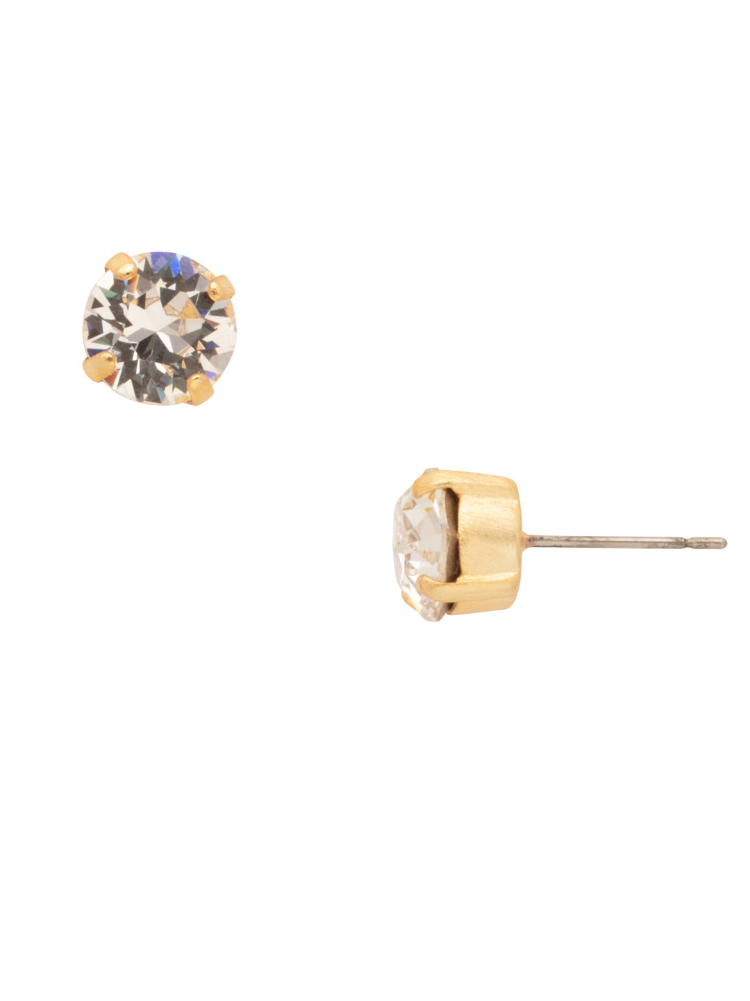Simple Stud Earrings - EFC99MGCRY - <p>The Simple Stud Earrings feature a single solid crystal on a surgical steel post, creating a small but sparkly everyday staple! Need help picking a stud? <a href="https://www.sorrelli.com/blogs/sisterhood/round-stud-earrings-101-a-rundown-of-sizes-styles-and-sparkle">Check out our size guide!</a> From Sorrelli's Crystal collection in our Matte Gold-tone finish.</p>
