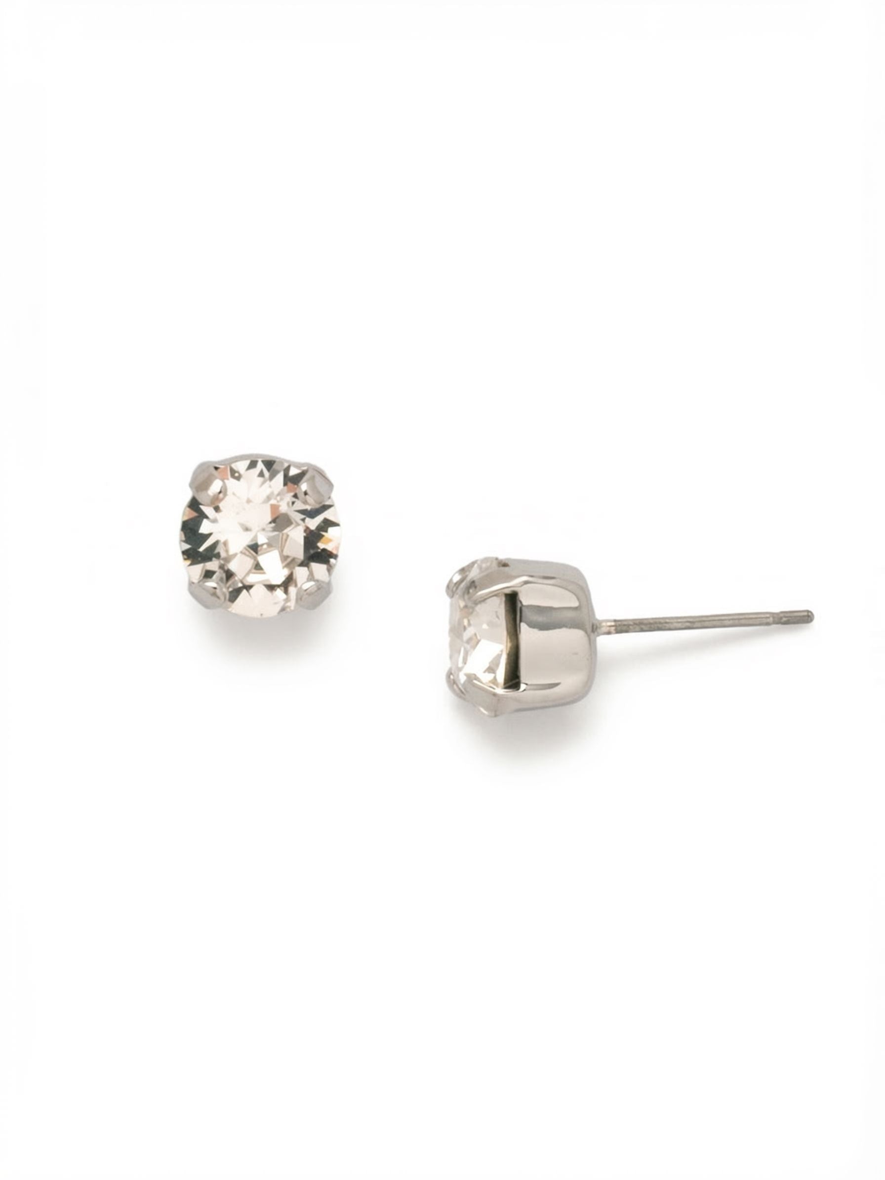 Simple Stud Earrings - EFC99PDCRY - <p>The Simple Stud Earrings feature a single solid crystal on a surgical steel post, creating a small but sparkly everyday staple! Need help picking a stud? <a href="https://www.sorrelli.com/blogs/sisterhood/round-stud-earrings-101-a-rundown-of-sizes-styles-and-sparkle">Check out our size guide!</a> From Sorrelli's Crystal collection in our Palladium finish.</p>