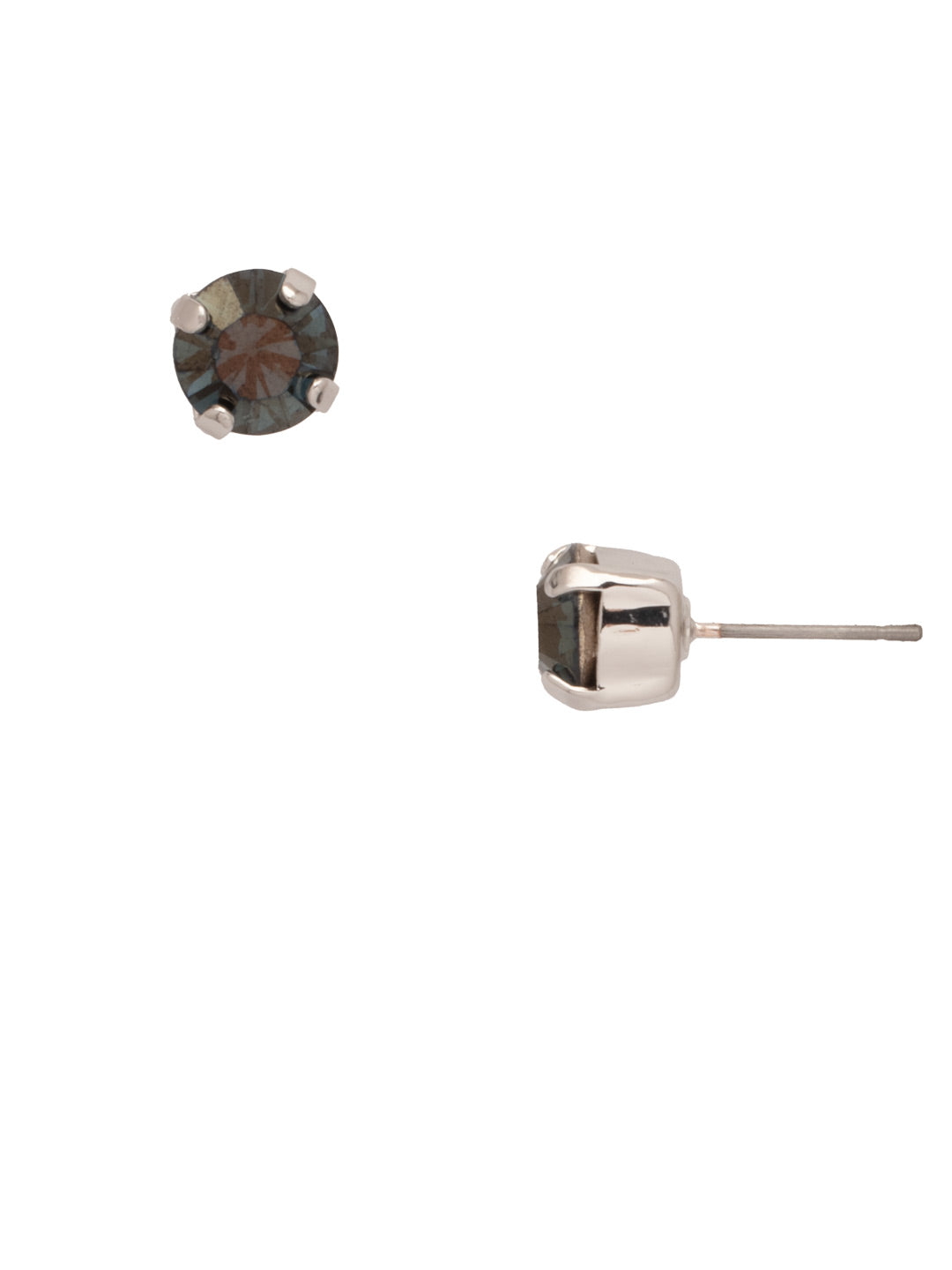 Simple Stud Earrings - EFC99PDMONC - <p>The Simple Stud Earrings feature a single solid crystal on a surgical steel post, creating a small but sparkly everyday staple! Need help picking a stud? <a href="https://www.sorrelli.com/blogs/sisterhood/round-stud-earrings-101-a-rundown-of-sizes-styles-and-sparkle">Check out our size guide!</a> From Sorrelli's Montana Champagne collection in our Palladium finish.</p>