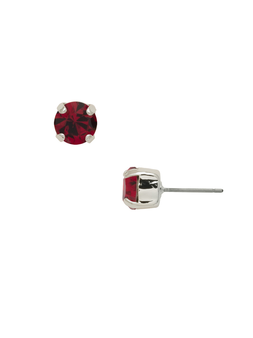 Simple Stud Earrings - EFC99PDRDS - <p>The Simple Stud Earrings feature a single solid crystal on a surgical steel post, creating a small but sparkly everyday staple! Need help picking a stud? <a href="https://www.sorrelli.com/blogs/sisterhood/round-stud-earrings-101-a-rundown-of-sizes-styles-and-sparkle">Check out our size guide!</a> From Sorrelli's Red Siam collection in our Palladium finish.</p>
