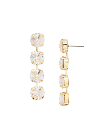 Mara Statement Earrings - EFD75BGCRY - <p>The Mara Statement Earrings feature four rivoli cut crystals in a row. From Sorrelli's Crystal collection in our Bright Gold-tone finish.</p>
