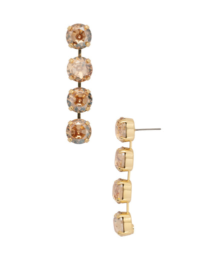 Mara Statement Earrings - EFD75BGGNS - <p>The Mara Statement Earrings feature four rivoli cut crystals in a row. From Sorrelli's Golden Shadow collection in our Bright Gold-tone finish.</p>
