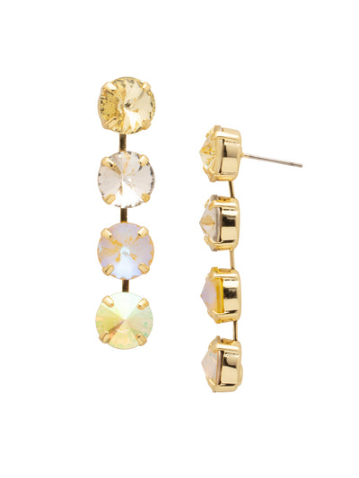 Mara Statement Earrings - EFD75BGLZ - <p>The Mara Statement Earrings feature four rivoli cut crystals in a row. From Sorrelli's Lemon Zest collection in our Bright Gold-tone finish.</p>