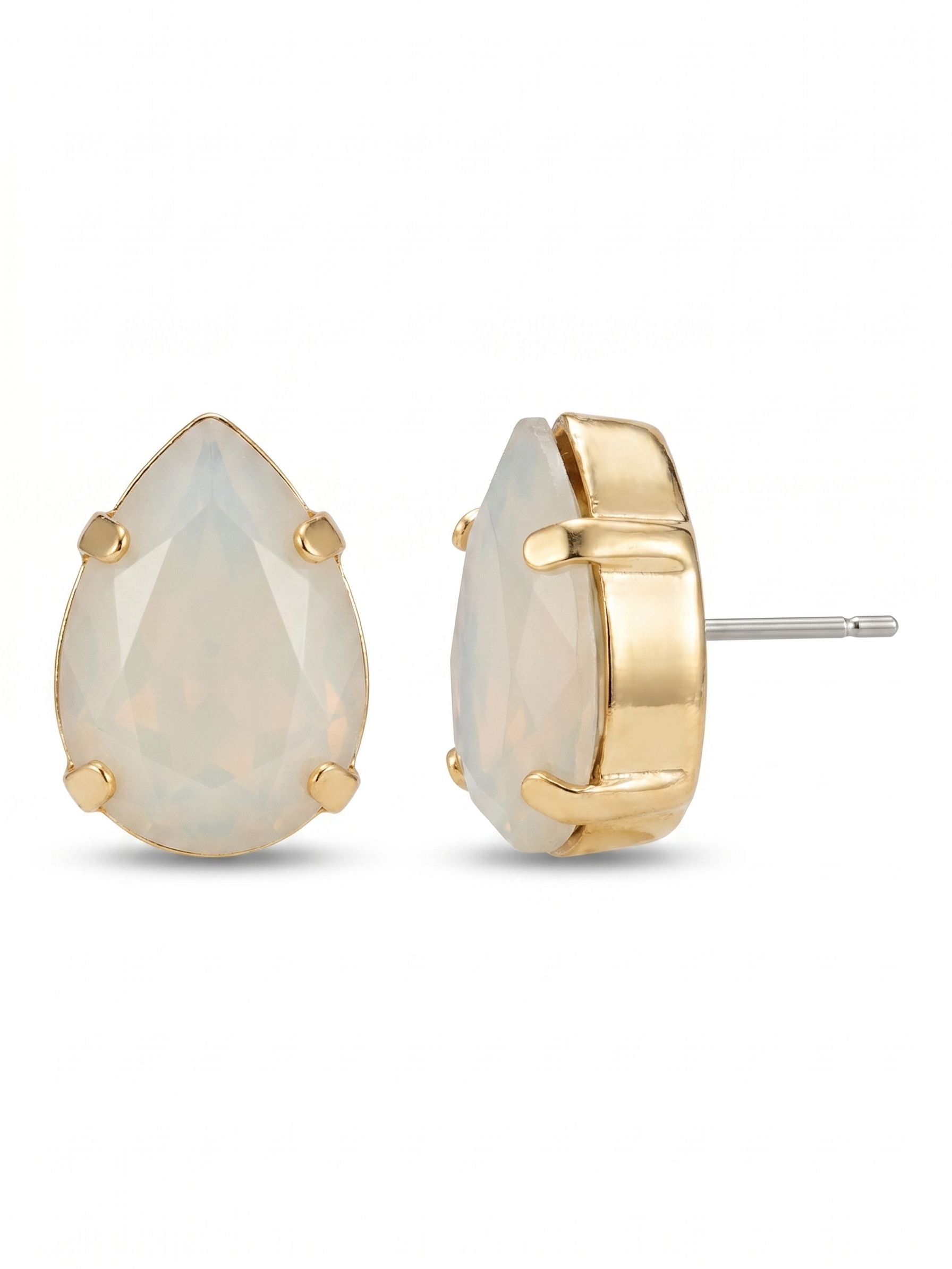 Eileen Stud Earrings - EFF100BGICL - <p>The Eileen Stud Earrings feature a single pear cut candy gem crystal on a post.</p>