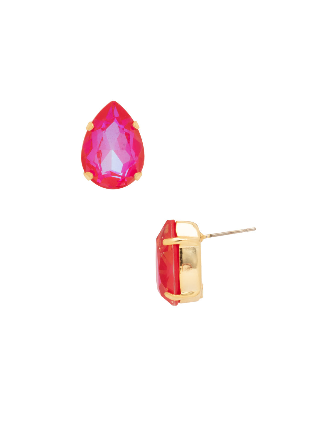 Eileen Stud Earrings - EFF100BGRCP - <p>The Eileen Stud Earrings feature a single pear cut candy gem crystal on a post. From Sorrelli's Red Carpet collection in our Bright Gold-tone finish.</p>