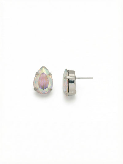 Eileen Stud Earrings - EFF100PDCAB - <p>The Eileen Stud Earrings feature a single pear cut candy gem crystal on a post. From Sorrelli's Crystal Aurora Borealis collection in our Palladium finish.</p>