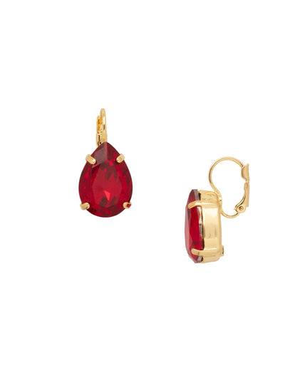 Eileen Dangle Earrings - EFF101BGFIS - <p>The Eileen Dangle Earrings feature a single pear cut candy gem crystal dangling from a lever back French wire. From Sorrelli's Fireside collection in our Bright Gold-tone finish.</p>