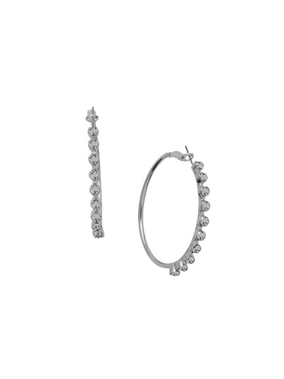 Bessie Hoop Earrings - EFF42PDCRY - <p>The Bessie Hoop Earrings feature a row of crystals on a classic metal hoop. From Sorrelli's Crystal collection in our Palladium finish.</p>