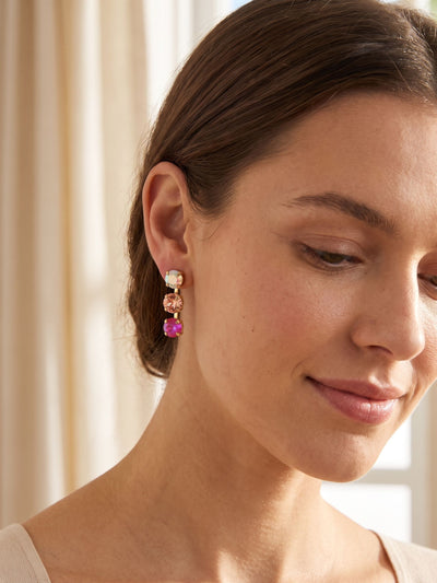 Matilda Triple Dangle Earrings - EFH10BGPIN