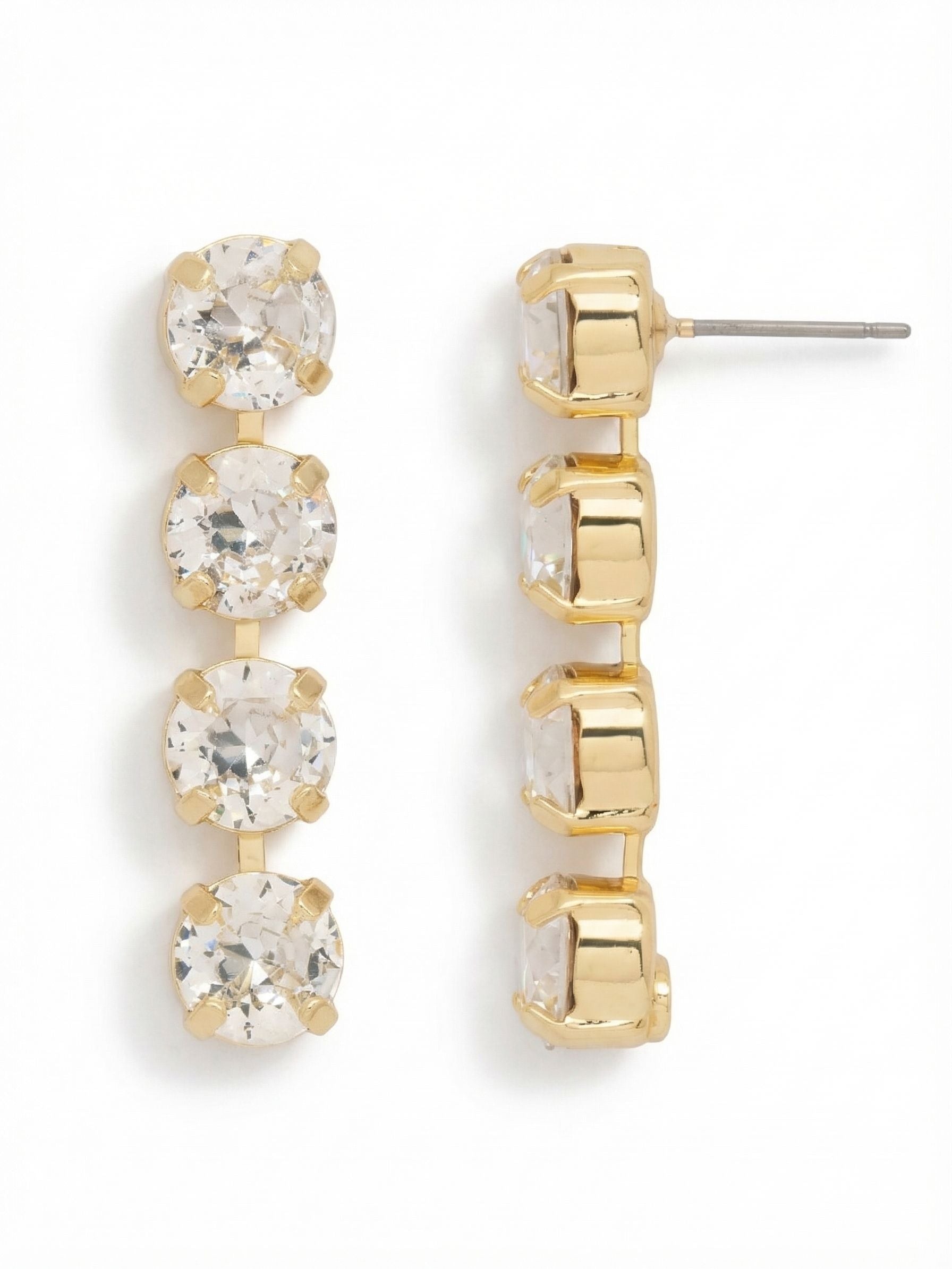 Matilda Dangle Earrings - EFH1BGCRY - <p>The Matilda Dangle Earrings feature a row of 4 round cut crystals on a post.</p>