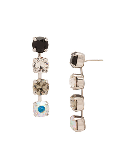 Matilda Dangle Earrings - EFH1PDEM - <p>The Matilda Dangle Earrings feature a row of 4 round cut crystals on a post. From Sorrelli's Evening Moon collection in our Palladium finish.</p>