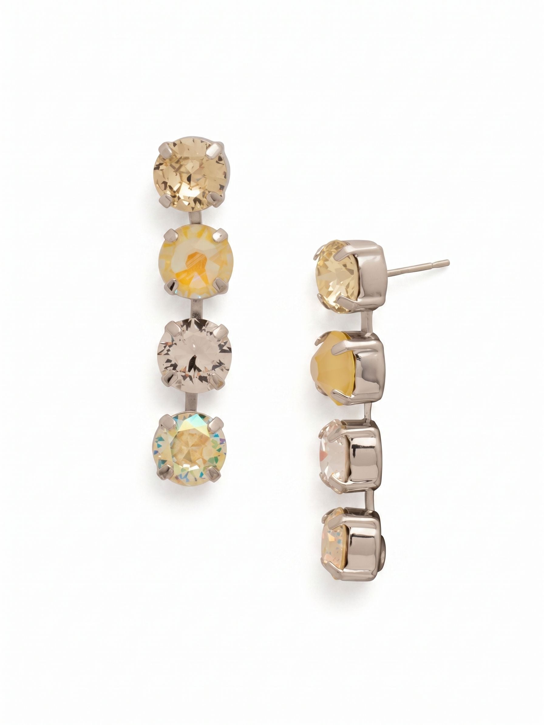 Matilda Dangle Earrings - EFH1PDLZ - <p>The Matilda Dangle Earrings feature a row of 4 round cut crystals on a post.</p>