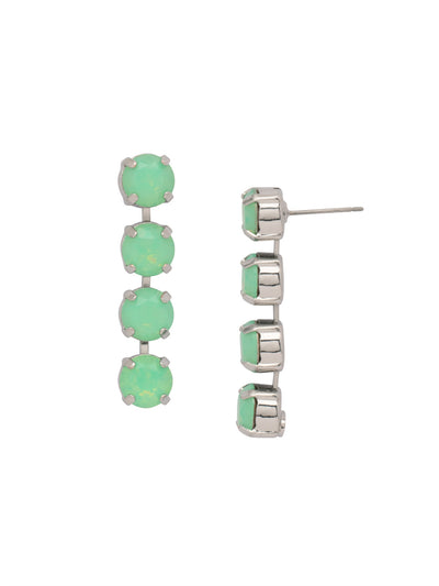 Matilda Dangle Earrings - EFH1PDPAC - <p>The Matilda Dangle Earrings feature a row of 4 round cut crystals on a post. From Sorrelli's Pacific Opal collection in our Palladium finish.</p>