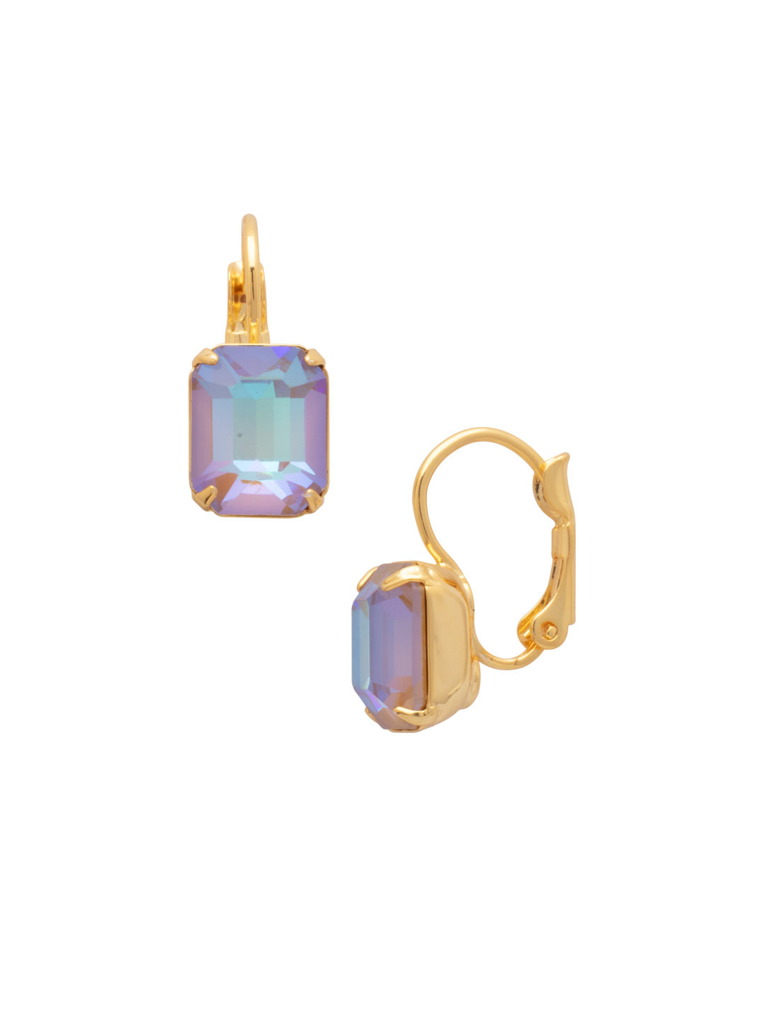Octavia Dangle Earrings - EFK6BGCPD - <p>The Octavia Dangle Earrings feature a small emerald cut crystal dangling from a lever-back French wire. From Sorrelli's Cappuccino Delite collection in our Bright Gold-tone finish.</p>