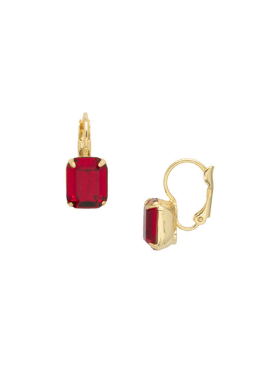 Octavia Dangle Earrings - EFK6BGFIS - <p>The Octavia Dangle Earrings feature a small emerald cut crystal dangling from a lever-back French wire. From Sorrelli's Fireside collection in our Bright Gold-tone finish.</p>