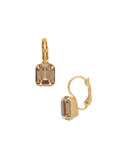 Octavia Dangle Earrings - EFK6BGLC - <p>The Octavia Dangle Earrings feature a small emerald cut crystal dangling from a lever-back French wire. From Sorrelli's Light Colorado collection in our Bright Gold-tone finish.</p>