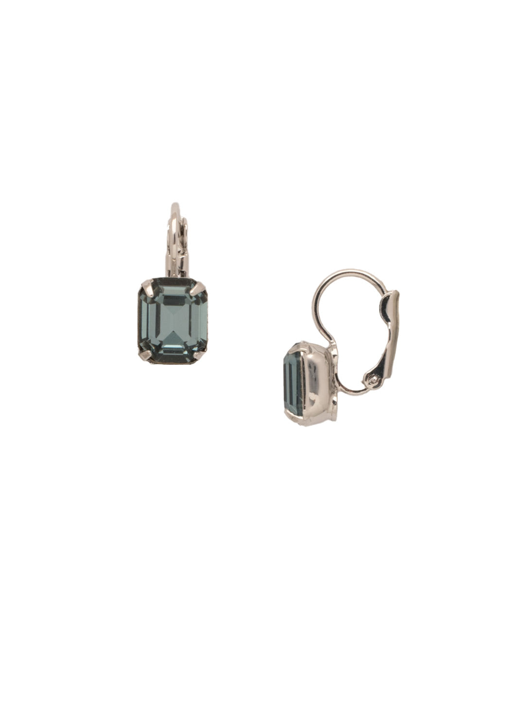Octavia Dangle Earrings - EFK6PDASP - <p>The Octavia Dangle Earrings feature a small emerald cut crystal dangling from a lever-back French wire. From Sorrelli's Aspen SKY collection in our Palladium finish.</p>