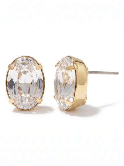 Oval Cut Stud Earrings - EFL14BGCRY - <p>The Oval Cut Stud Earrings feature a single oval cut crystal on a post. From Sorrelli's Crystal collection in our Bright Gold-tone finish.</p>