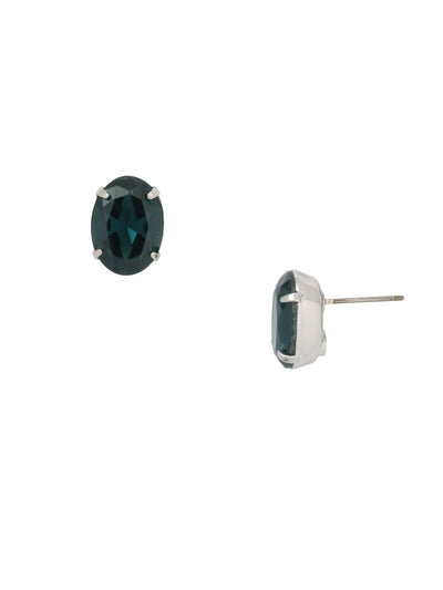 Oval Cut Stud Earrings - EFL14PDASP - <p>The Oval Cut Stud Earrings feature a single oval cut crystal on a post. From Sorrelli's Aspen SKY collection in our Palladium finish.</p>