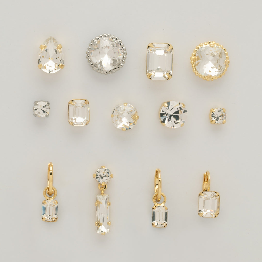 Mini Emerald Huggie Hoop Earrings - EFM13BGCRY