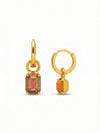 Mini Emerald Huggie Hoop Earrings
