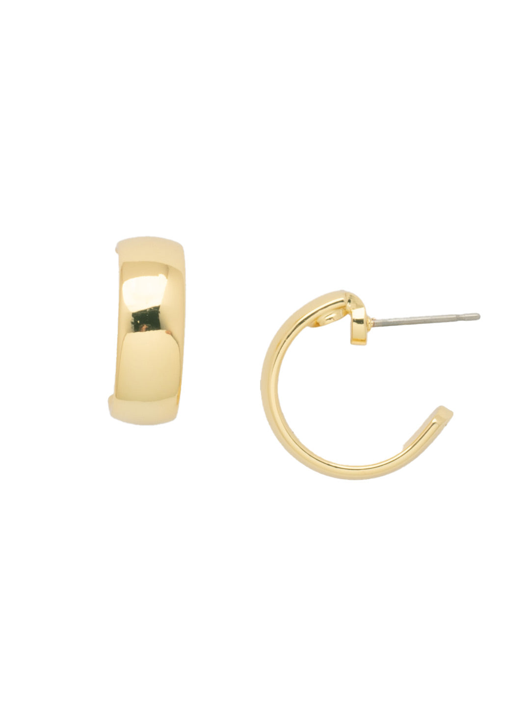 Bradi Hoop Earrings - EFM24BGMTL - <p>The Bradi Hoop Earrings feature a rounded domed hoop on a post. From Sorrelli's Bare Metallic collection in our Bright Gold-tone finish.</p>