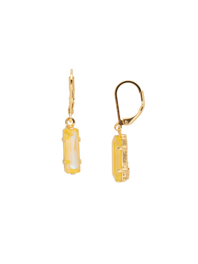 Bindi Dangle Earrings - EFP13BGLTD - <p>The Bindi Dangle Earrings feature a single baguette cut crystal on a lever-back French wire. From Sorrelli's Light Topaz Delite collection in our Bright Gold-tone finish.</p>
