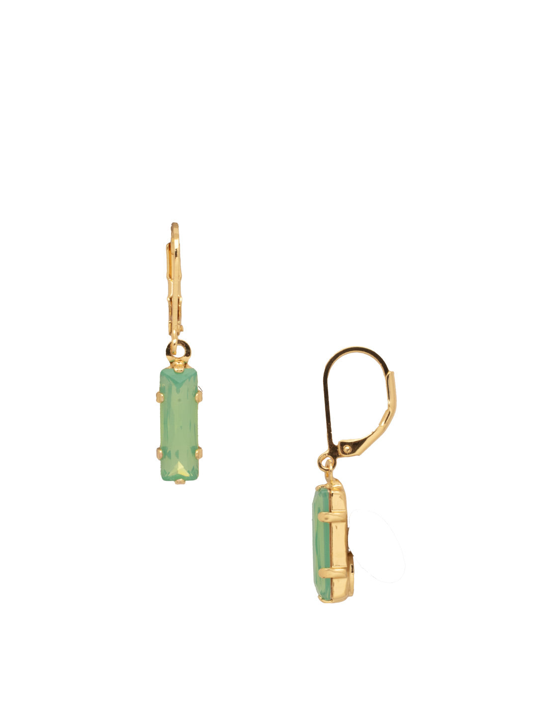 Bindi Dangle Earrings - EFP13BGPAC - <p>The Bindi Dangle Earrings feature a single baguette cut crystal on a lever-back French wire. From Sorrelli's Pacific Opal collection in our Bright Gold-tone finish.</p>