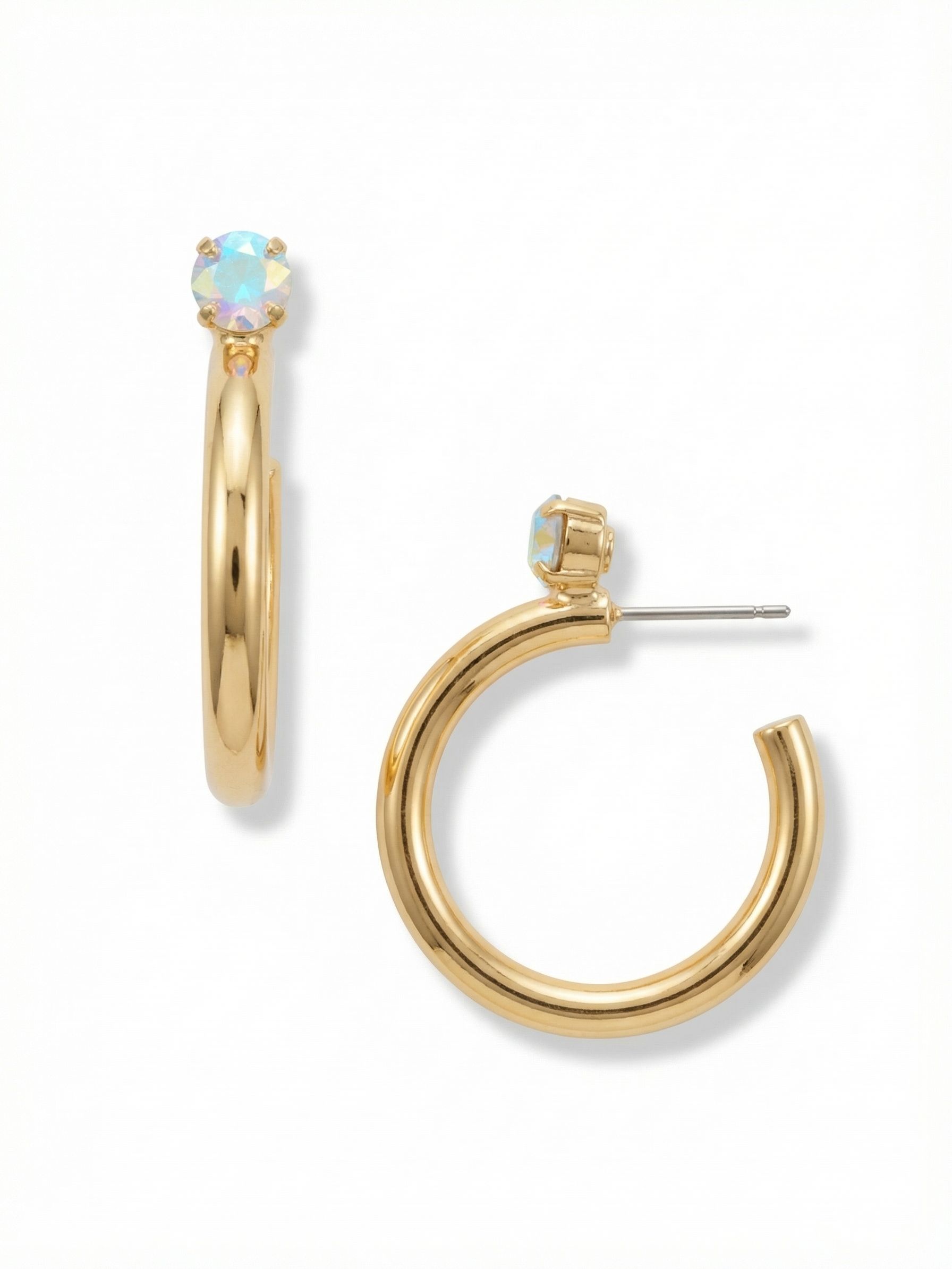 Keeley Studded Hoop Earrings - EFP26BGCAB - <p>Elevate your look with the Keeley Studded Hoop Earrings, a dazzling accessory that commands attention. Featuring: a sparkling crystal stud embellishment, a sleek durable metal hoop, and a secure post-back closure</p>