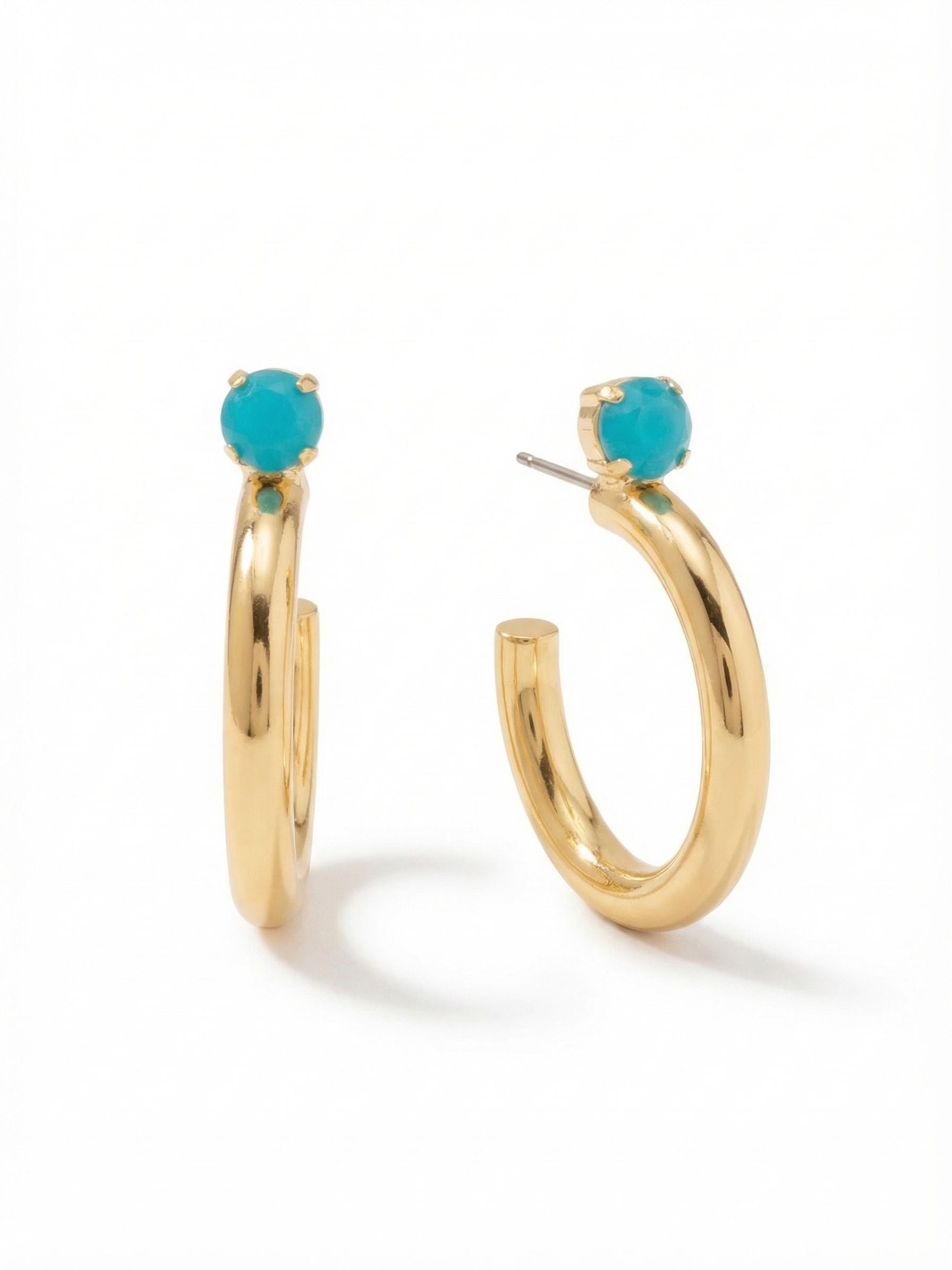 Keeley Studded Hoop Earrings - EFP26BGCBO - <p>Elevate your look with the Keeley Studded Hoop Earrings, a dazzling accessory that commands attention. Featuring: a sparkling crystal stud embellishment, a sleek durable metal hoop, and a secure post-back closure</p>