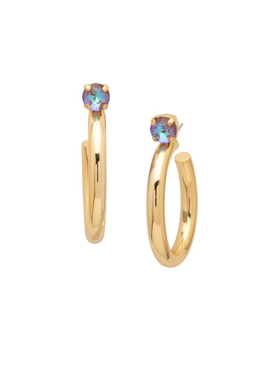 Keeley Studded Hoop Earrings - EFP26BGCPD - <p>Elevate your look with the Keeley Studded Hoop Earrings, a dazzling accessory that commands attention. Featuring: a sparkling crystal stud embellishment, a sleek durable metal hoop, and a secure post-back closure From Sorrelli's Cappuccino Delite collection in our Bright Gold-tone finish.</p>