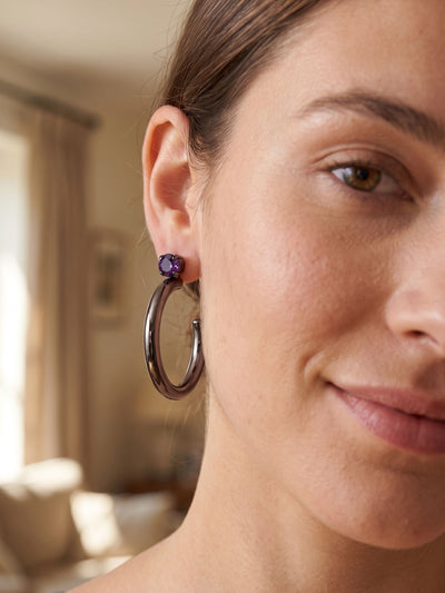 Keeley Studded Hoop Earrings - EFP26GMBUD